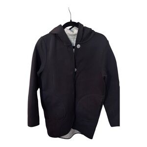 Lululemon Urban Horizons Snap Wrap Jacket Hooded Reversible Black/Gray